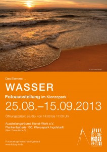 Plakat der Ausstellung  Wasser der Fotoarbeitsgemeinschaft